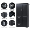 Bathroom Cabinet, 62.2" Tall Storage Cabinet with Doors and Shelves, Freestanding Linen Closet for Bathroom, Kitchen, Living Room, Grey