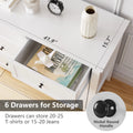 Homhougo Dresser for Bedroom Black with 5 Drawers, Tall Wood Organizer Storage Cabinet with Round Handle, Drawer Dresser for Closet, Living Room, Hallway, Nursery, Kids Bedroom