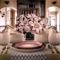 Elama Mocha Mauve 16 Piece Stoneware Dinnerware Set in Purple