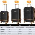 5 Piece Luggage Sets and Travel Duffel Bag, ABS Hardshell Hardside Checked Luggage with TSA Lock and Double Spinner Wheels Suitcase, Deep Blue