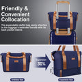 5 Piece Luggage Sets and Travel Duffel Bag, ABS Hardshell Hardside Checked Luggage with TSA Lock and Double Spinner Wheels Suitcase, Deep Blue