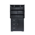 Bathroom Cabinet, 62.2" Tall Storage Cabinet with Doors and Shelves, Freestanding Linen Closet for Bathroom, Kitchen, Living Room, Grey