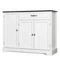 Coffee Bar, Lofka 42" Kitchen Storage Cabinet, Sideboard Buffet Cabinet with 8 Shelves, 1 Drawer