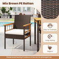Tangkula 7 Pieces Wicker Patio Dining Set