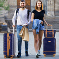 5 Piece Luggage Sets and Travel Duffel Bag, ABS Hardshell Hardside Checked Luggage with TSA Lock and Double Spinner Wheels Suitcase, Deep Blue