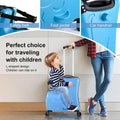 VAHIGCY Kids Luggage, Kids Ride - on Luggage with Spinner Wheels Suitcase, Kid'S Ride - on Suitcase Help Your Child Relax, Carry on Trolley Luggage with Password Lock, 20"