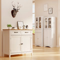 Coffee Bar, Lofka 42" Kitchen Storage Cabinet, Sideboard Buffet Cabinet with 8 Shelves, 1 Drawer