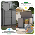 AECOJOY Resin Outdoor Storage Cabinet 23 Cu.Ft Plastic Trash Can Storage Shed with Base