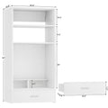 Homieasy 25wall - Mounted Closet System with Magnetic Pegboard & Drawers, Space - Saving Vanity Storage Organizer with Shelves for Bedroom, Entryway, Mudroomwhite
