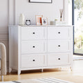 Homhougo Dresser for Bedroom Black with 5 Drawers, Tall Wood Organizer Storage Cabinet with Round Handle, Drawer Dresser for Closet, Living Room, Hallway, Nursery, Kids Bedroom