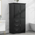 Bathroom Cabinet, 62.2" Tall Storage Cabinet with Doors and Shelves, Freestanding Linen Closet for Bathroom, Kitchen, Living Room, Grey