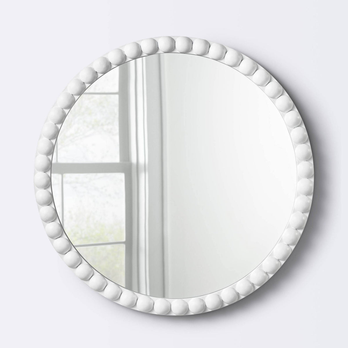 Round Decorative Wall Mirror - White - Cloud Island