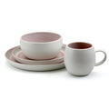 Elama Mocha Mauve 16 Piece Stoneware Dinnerware Set in Purple